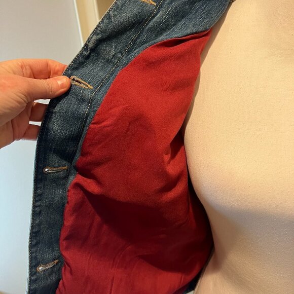 Coldwater Creek Soutache Rose Pink Floral Embroidered Jean Jacket, Size Small - Picture 7 of 14